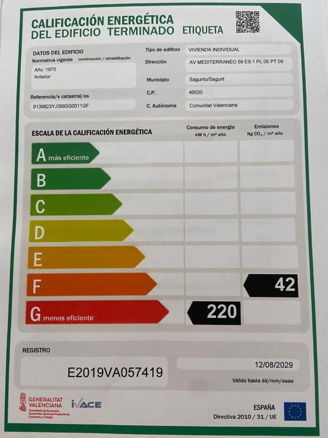 Apartamento En Primera Linea En Sagunto Kültér fotó